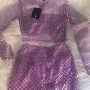Lavender sequin festival outfit